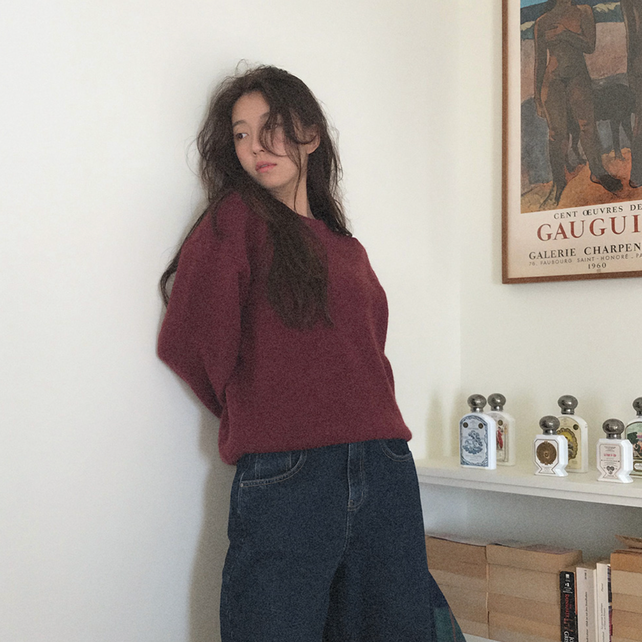 |WITHBLOOM| Gabriel Round Neck Knit Wine