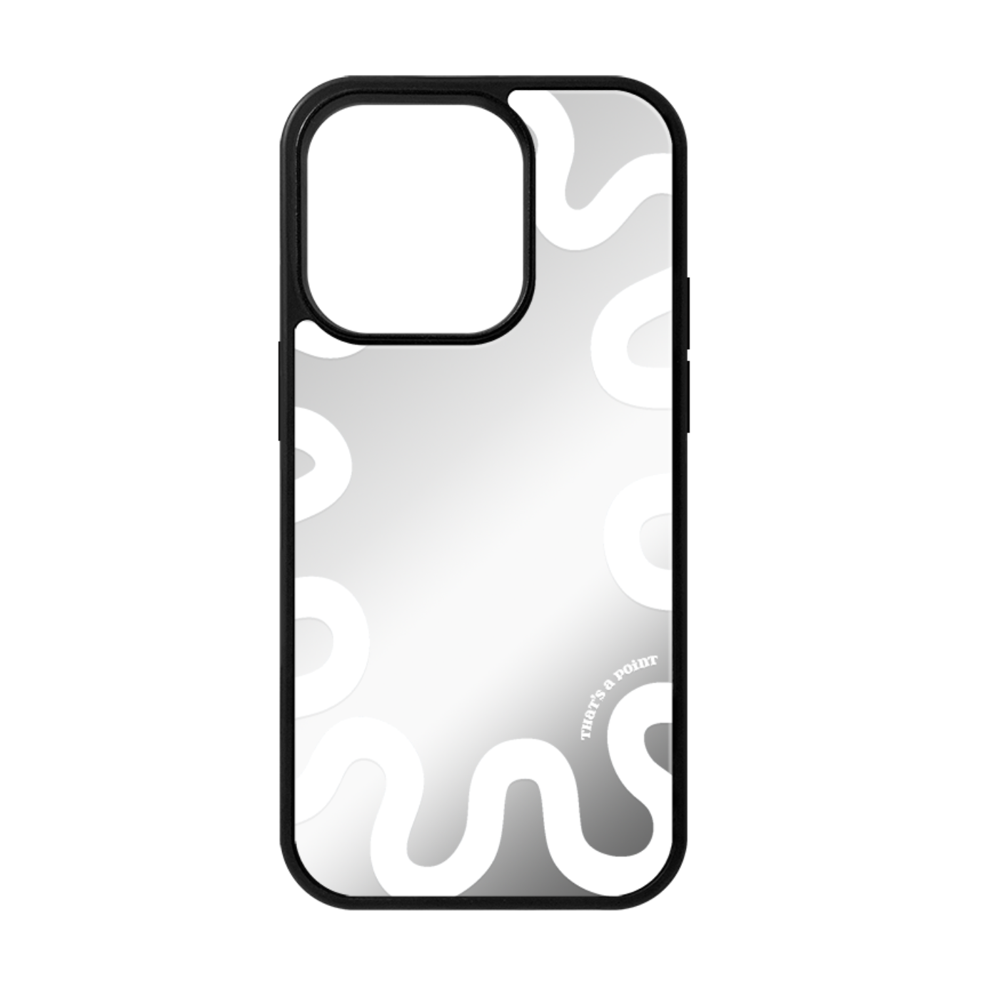 |That's a point| Curly White Mirror Case (MagSafe)