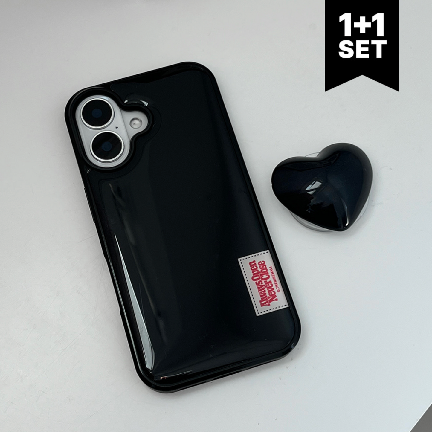 |THENINEMALL| Basic Color Label Epoxy Case + Grip Tok Set