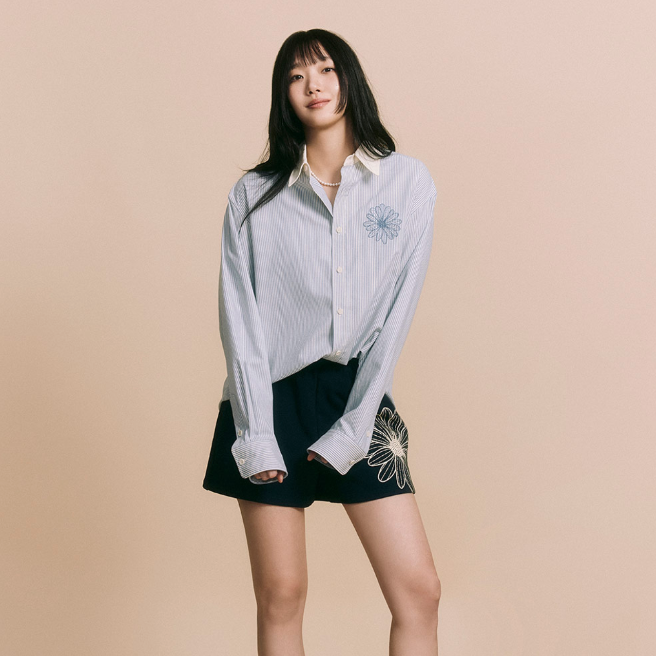 |MARDI MERCREDI| OXFORD SHIRT STRIPE SKY BLUE