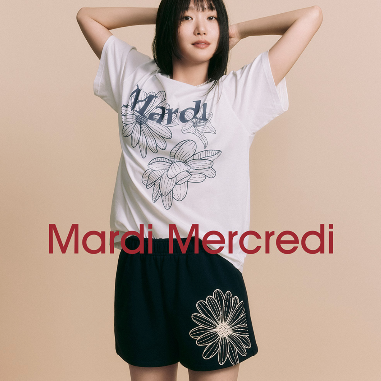 |MARDI MERCREDI| SWEAT SHORTS FLOWER (5colours)