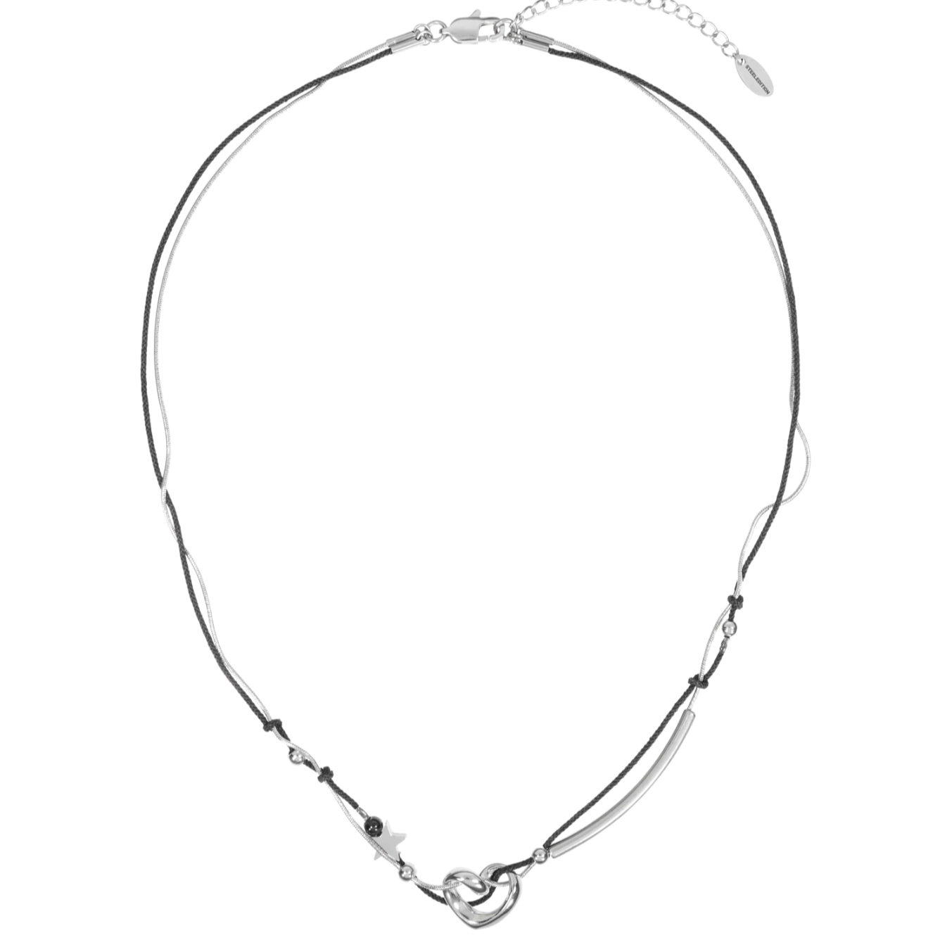 |STEELEDITION| Double Layered Wave Heart Necklace