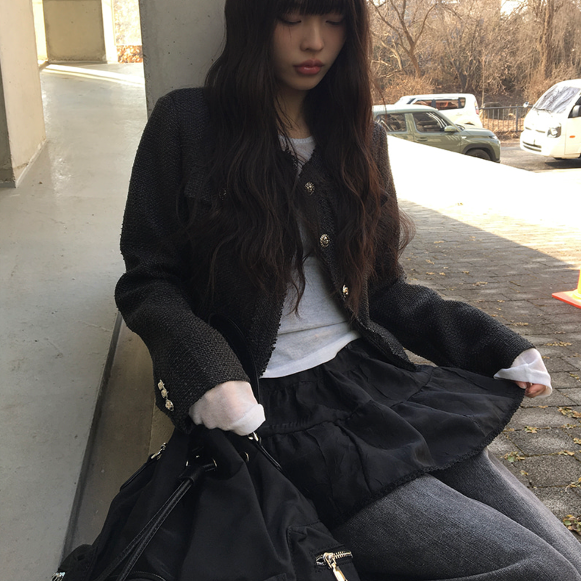 |anyonemore| Frill Layered Mini Skirt