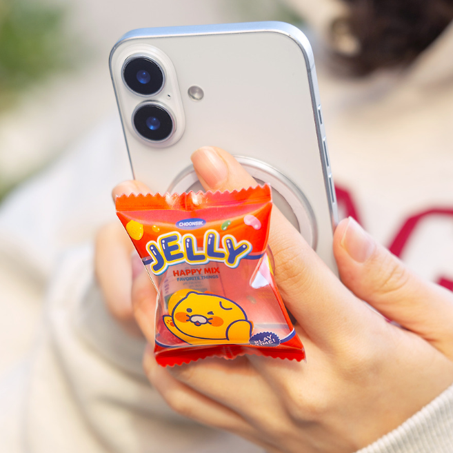 |Kakao Friends| Choonsik Jelly MagSafe Grip Tok (Red)