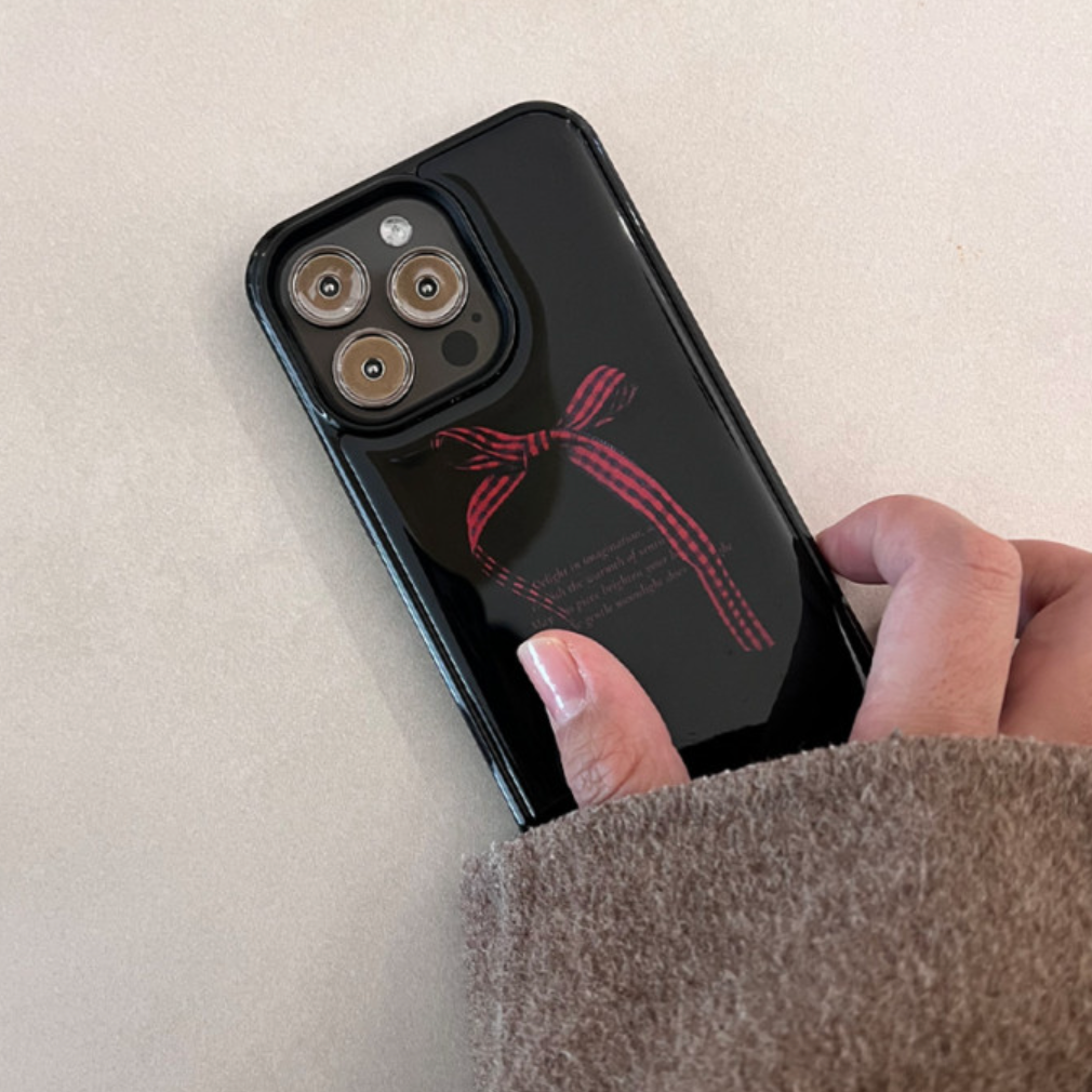 |moodmoons| Check Ribbon Epoxy Phone Case