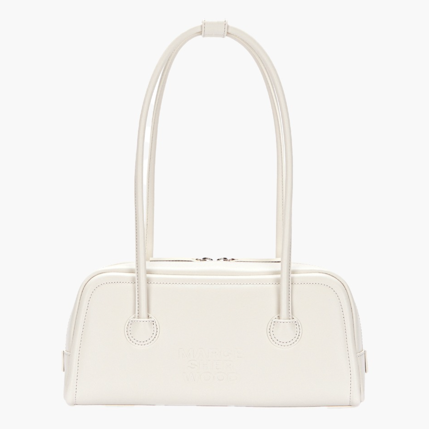|MARGESHERWOOD| SOFT BAGUETTE BAG Cream Plain