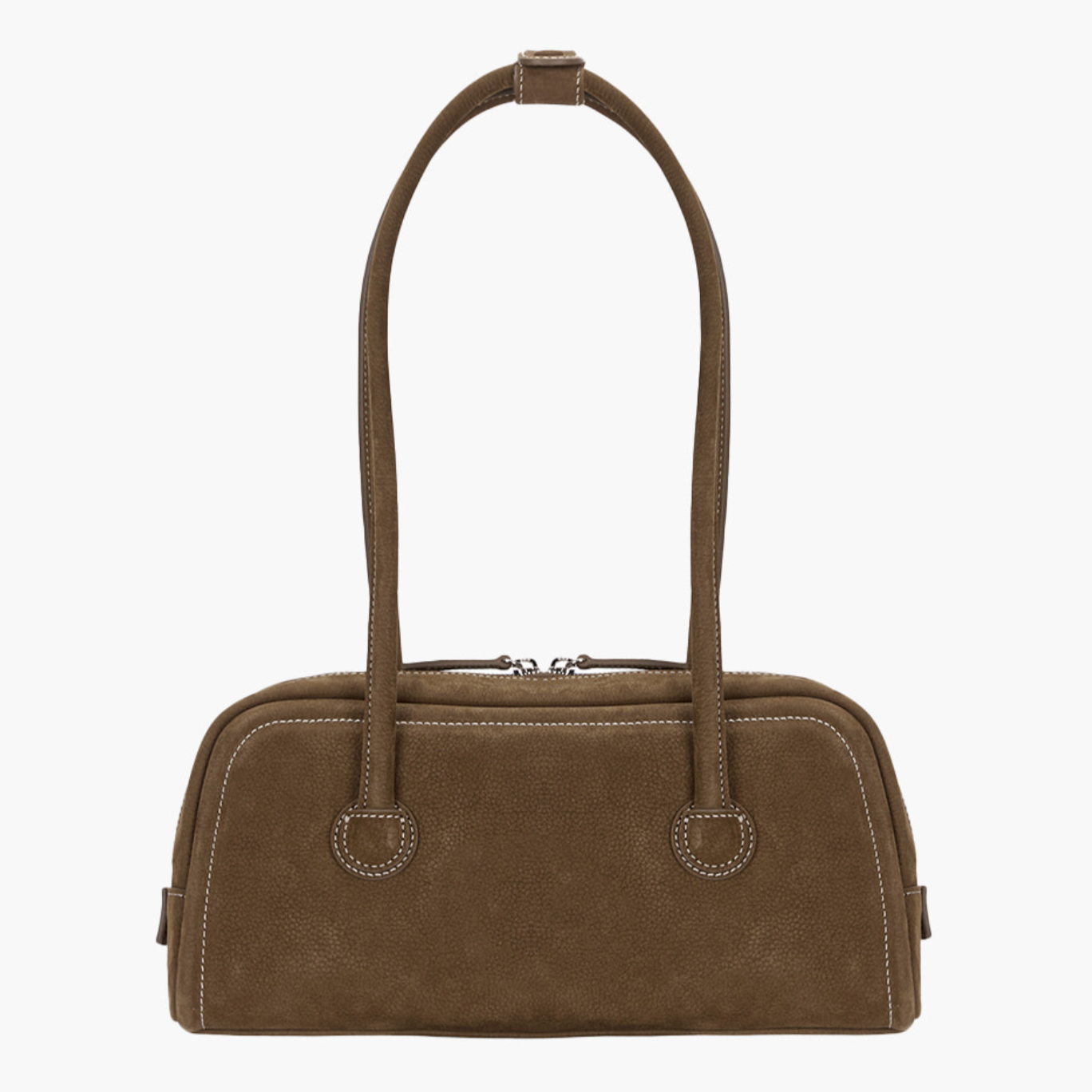 |MARGESHERWOOD| SOFT BAGUETTE BAG Chestnut Nubuck