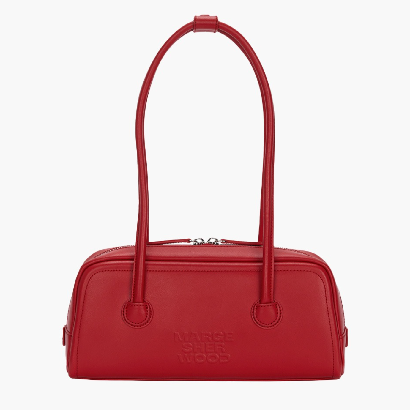 |MARGESHERWOOD| SOFT BAGUETTE BAG Apple Red Plain