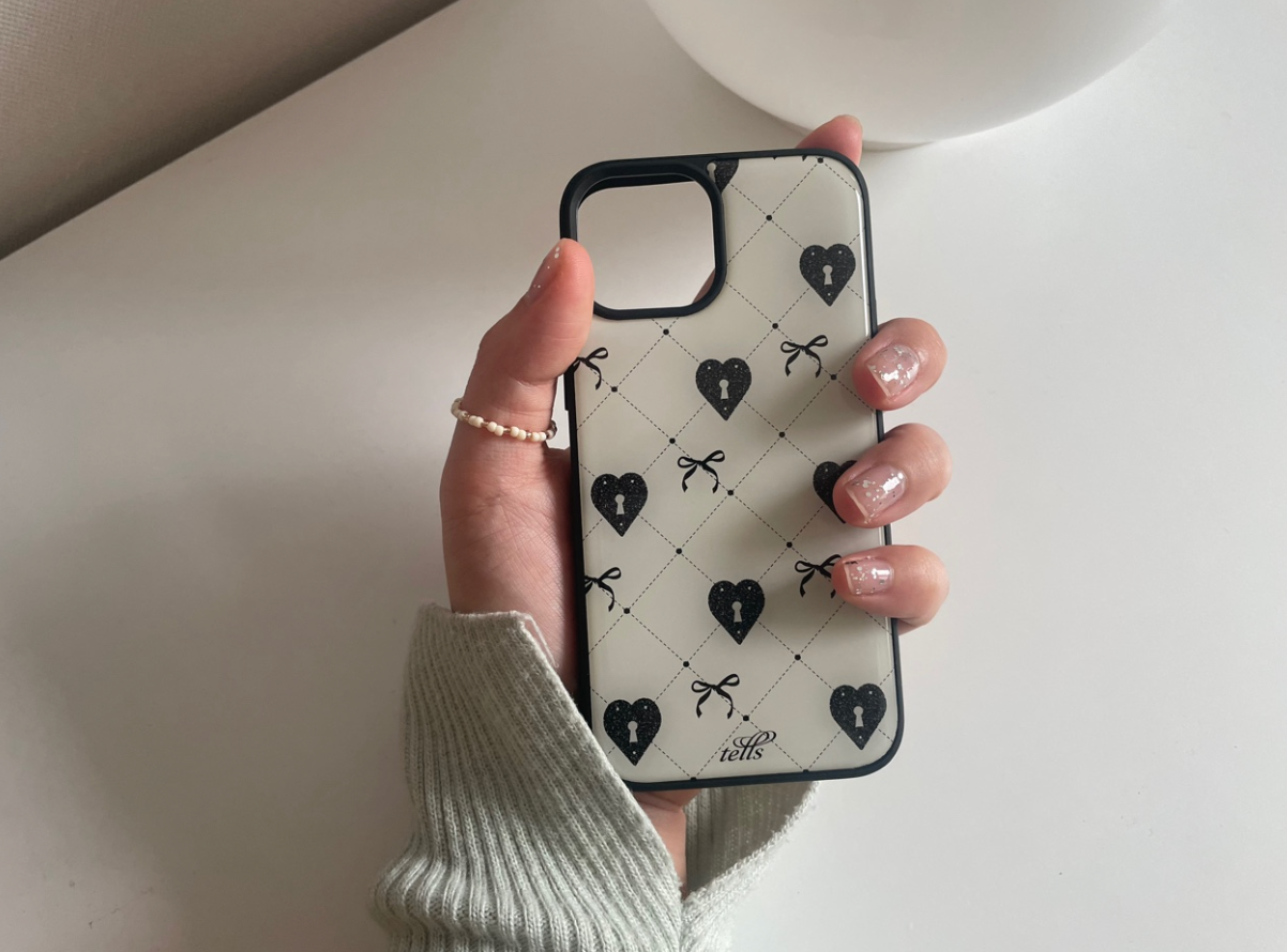 |tells| Heart Ribbon Epoxy Case