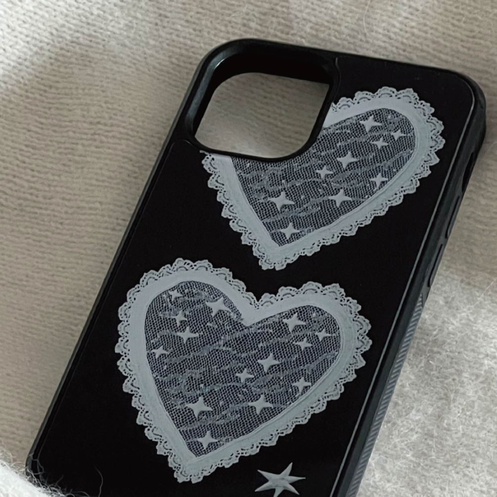 |kitsch kickkey| Milky Way Lace Epoxy / Bumper Glass Case