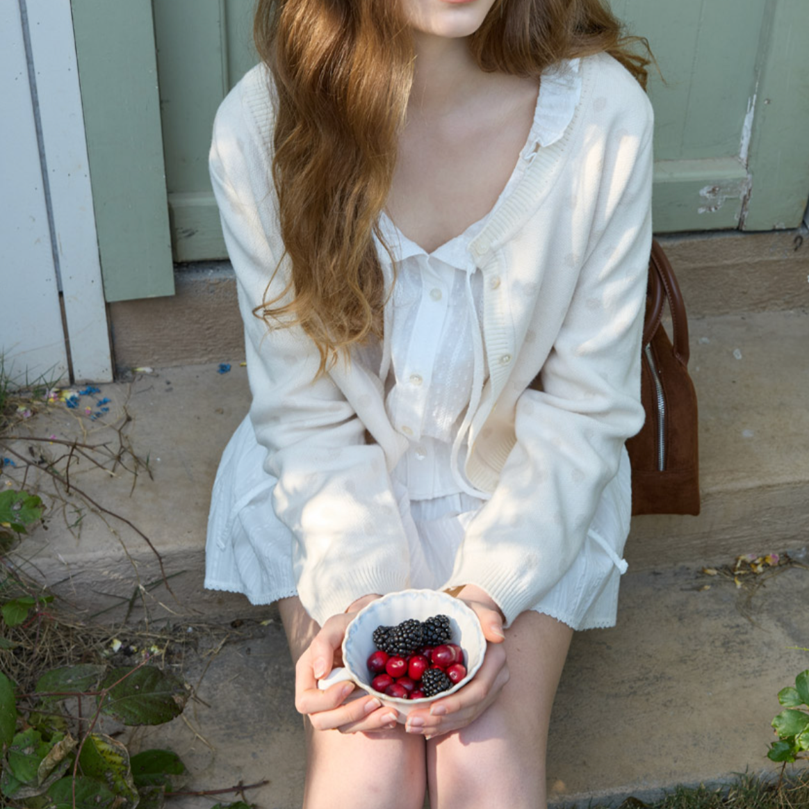 |Letter from Moon| Loha Unek Dot Cardigan (Ivory)