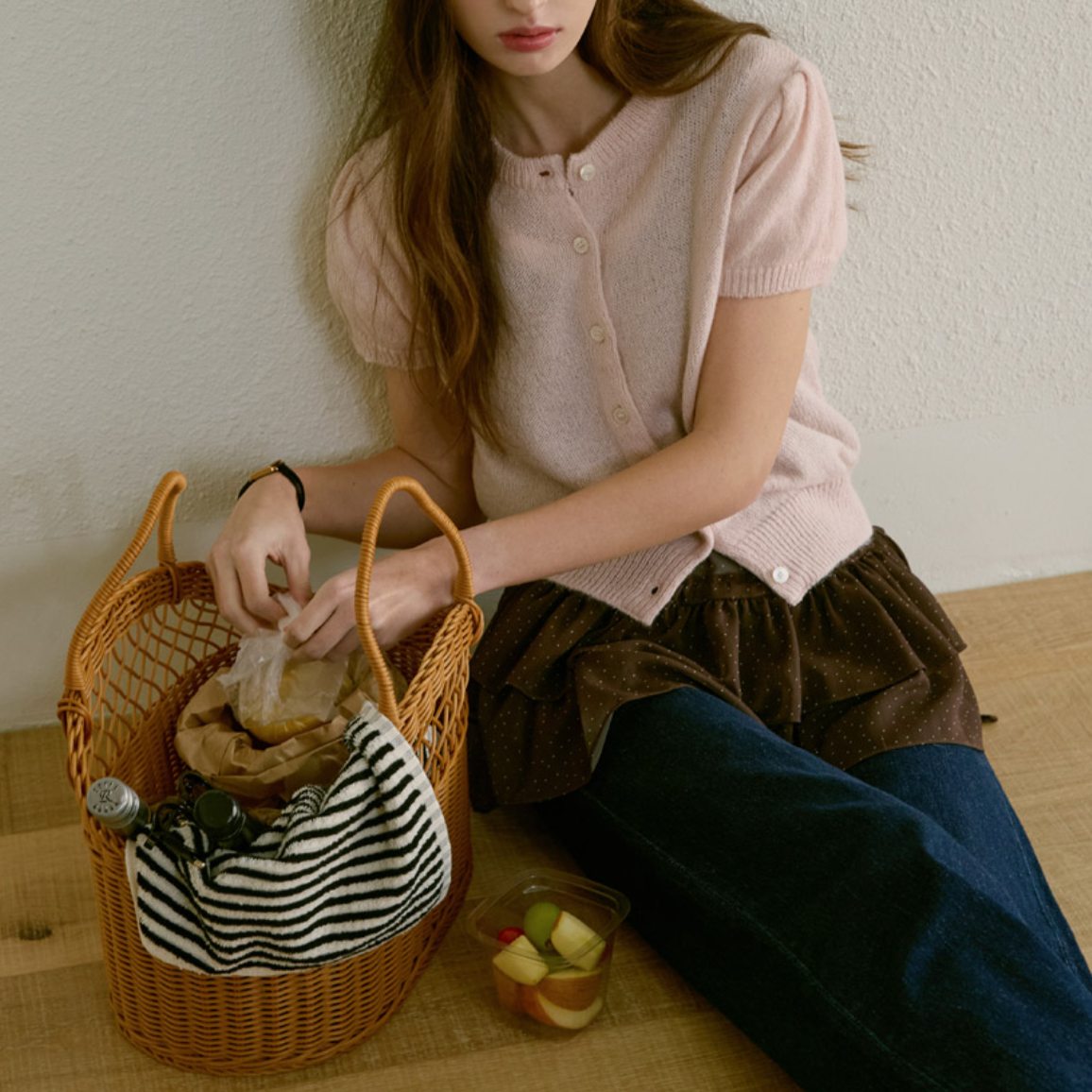 |Letter from Moon| Pineh Mohair Half Cardigan (Pink)