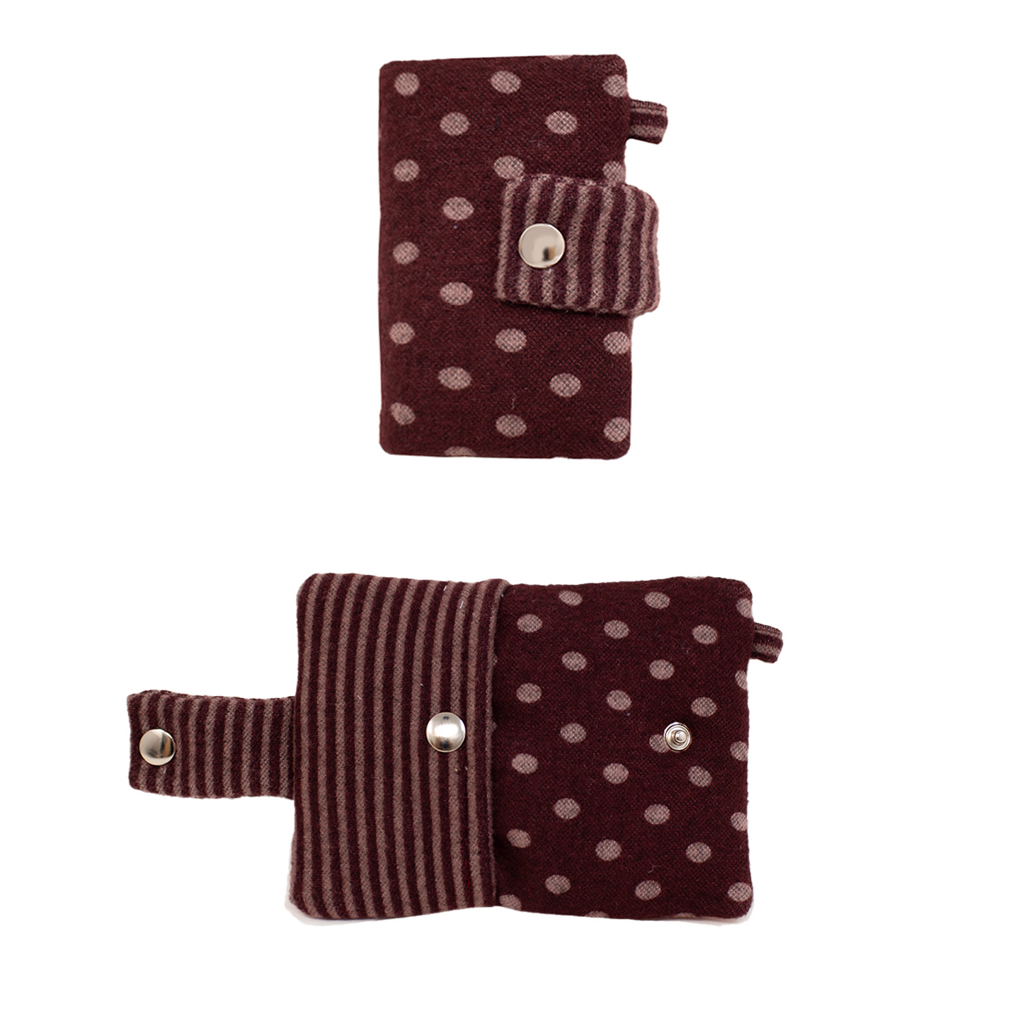 |Positany| Snug Ribbon Card Wallet (Burgundy)