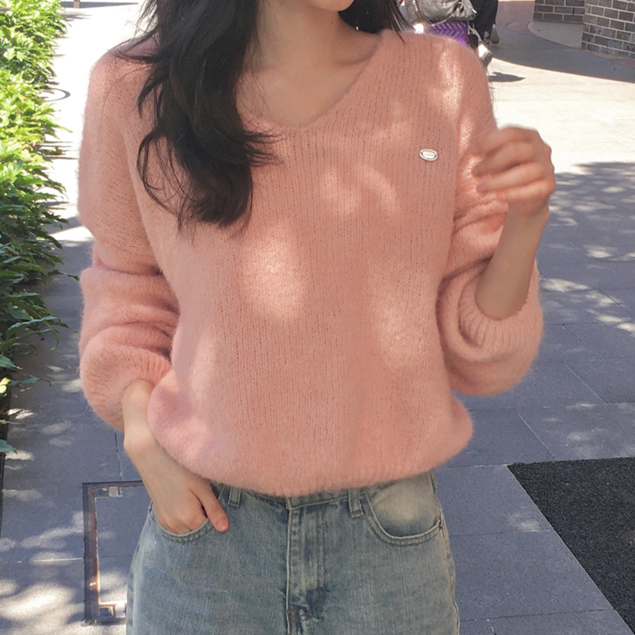 |SLOWAND| Symbol Mix V-Neck Knit