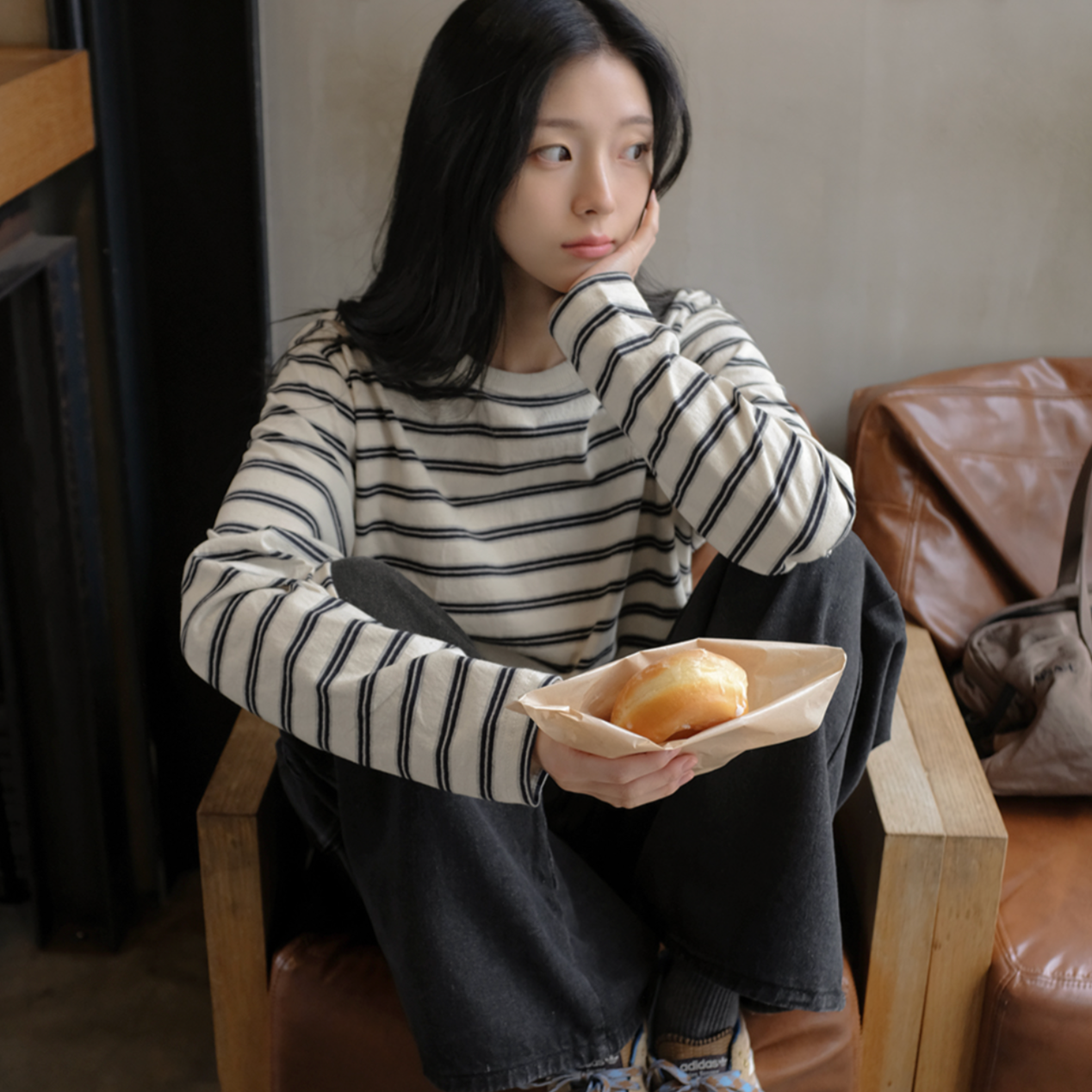 |98°C| |NEAH| Multi Stripe T-shirt