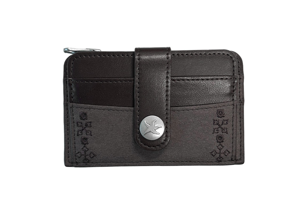 |THE COLDEST MOMENT| TCM Suede Buckle Card Wallet BROWN