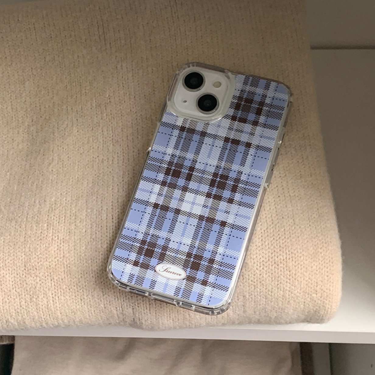 |freve| Autumn Check Jelly Hard Case