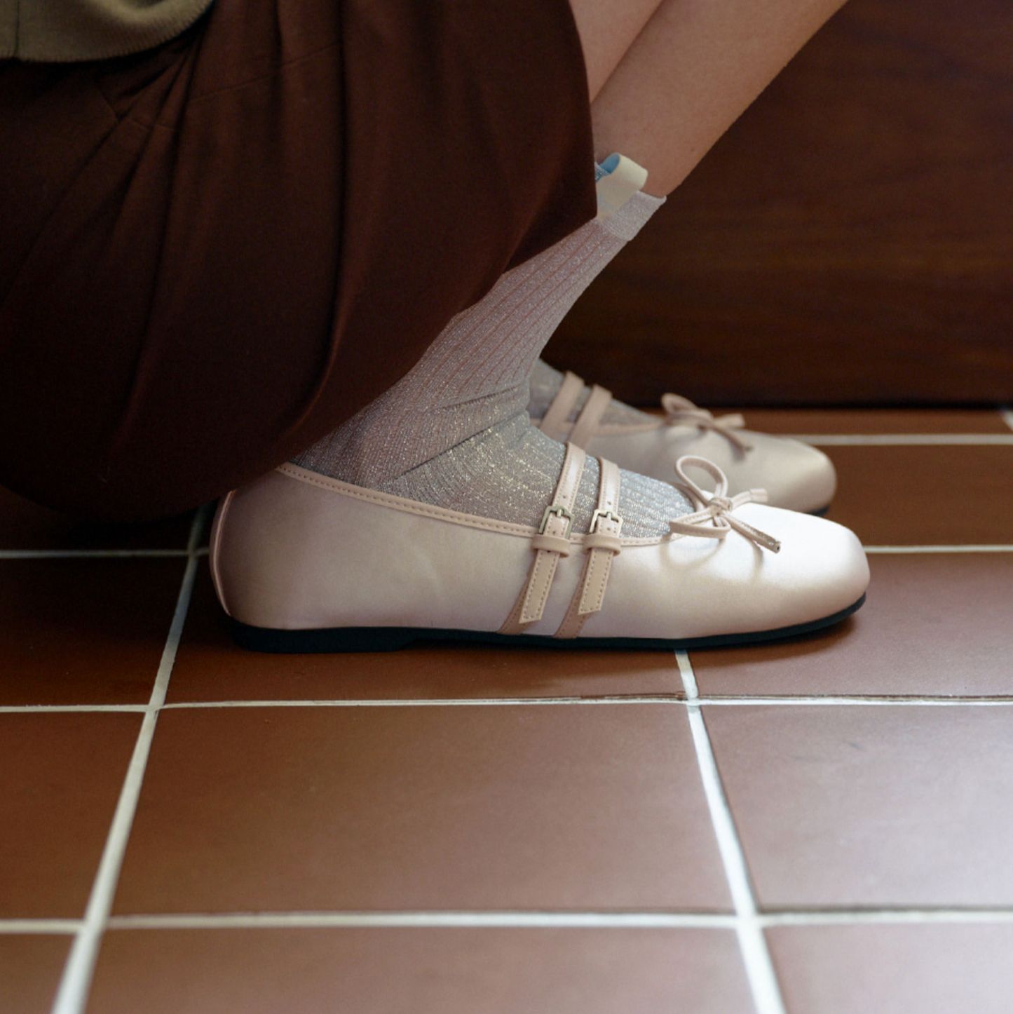 |Rockfish Weatherwear| SQUARE TOE TWO STRAP MARYJANES (SATIN)