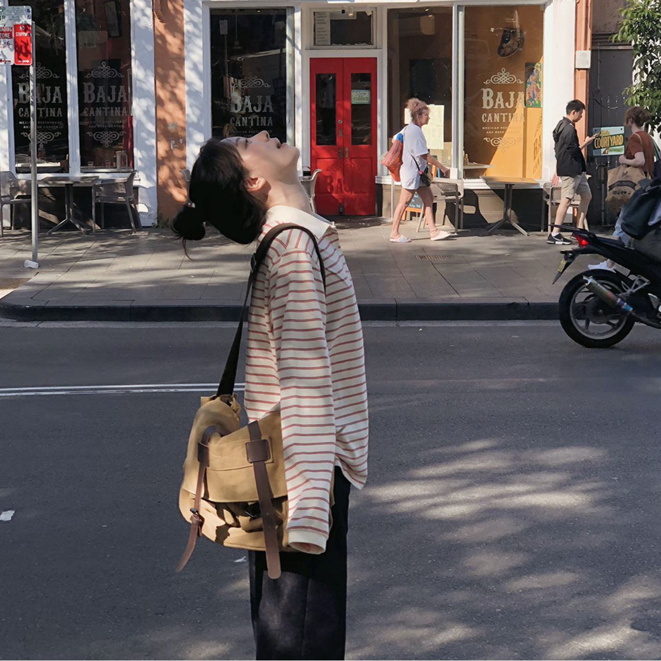 |SLOWAND| Vintage Leahter Big Pocket Bag