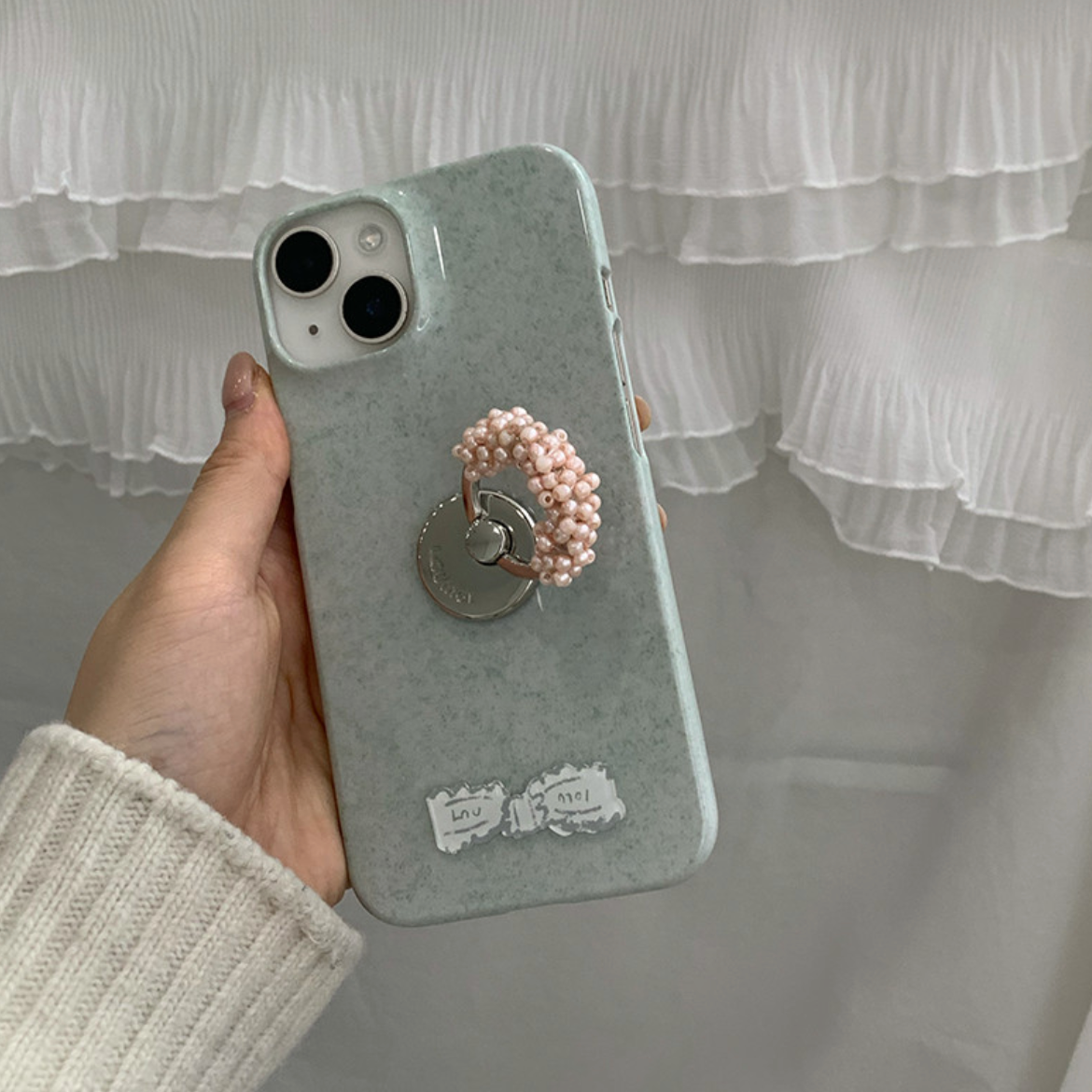 |loumoi| Ring Grip Tok Coral Pink Pearl