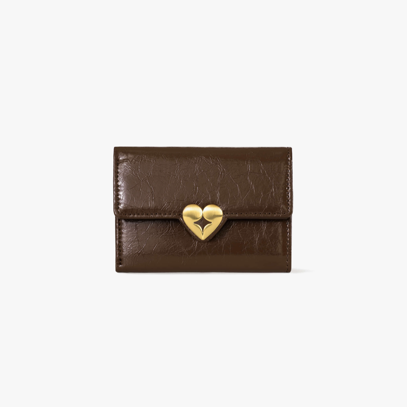 |fennec| HEARTY FLAP WALLET - MOCHA BROWN