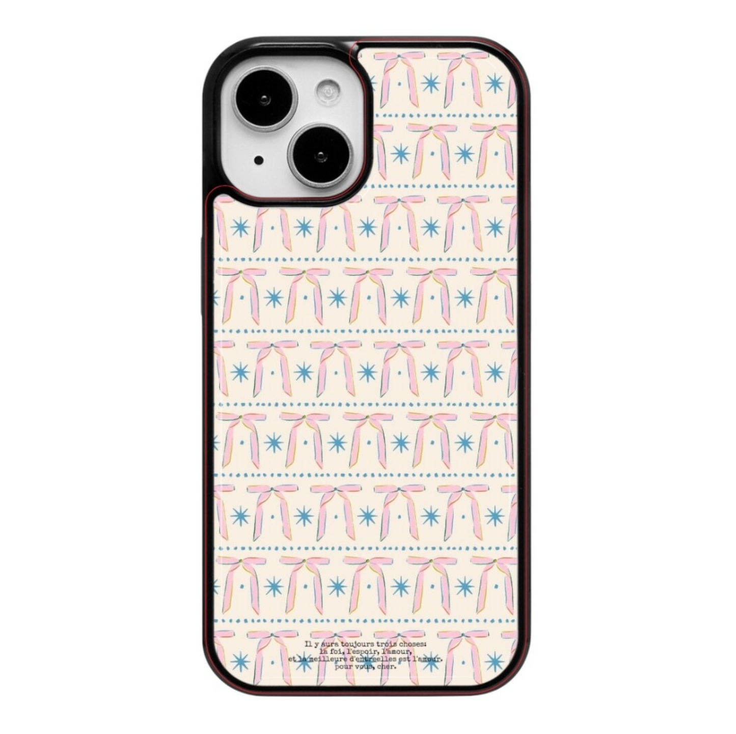 |dear my muse.| Pink Ribbon Pattern Epoxy Phone Case