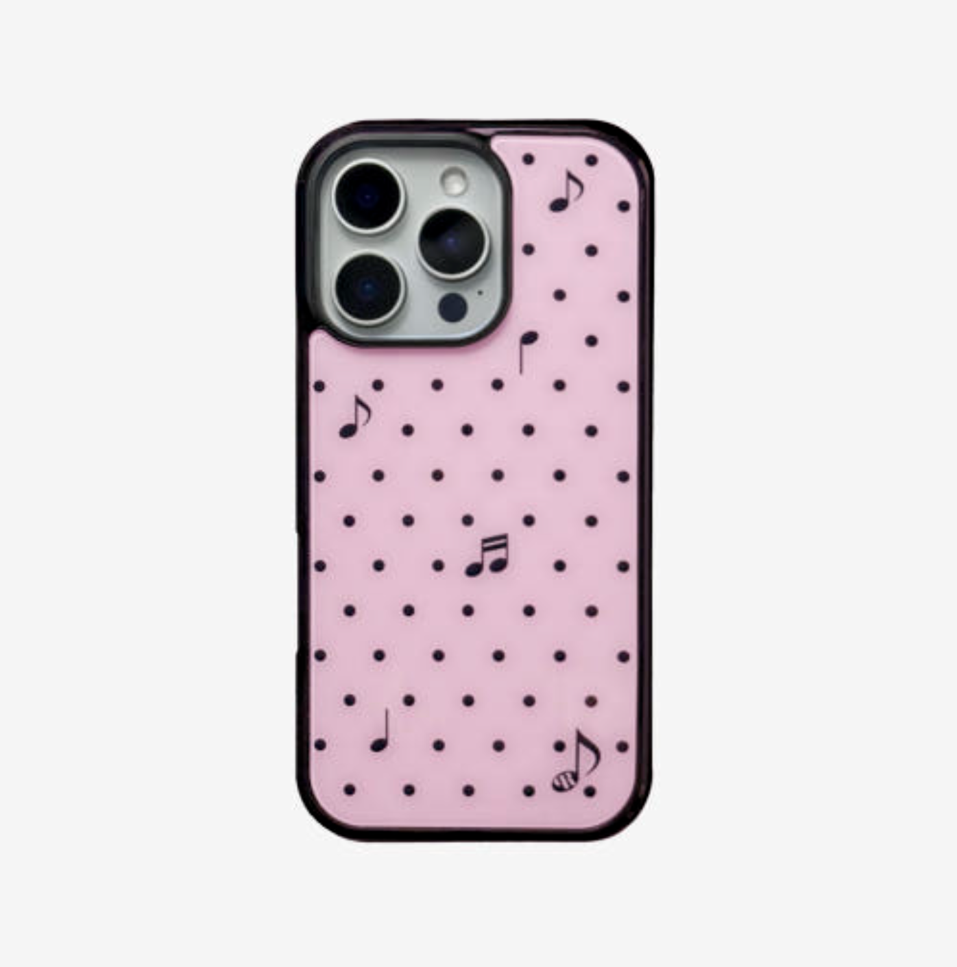 |holypeachproject| Music Note Dot (Pink) Glass Bumper Case