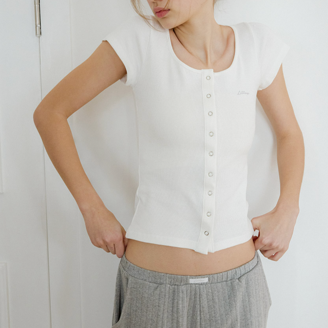 |Letter from Moon| Letters Slim Half Cardigan (4colours)