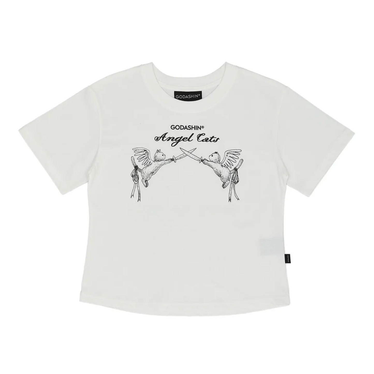 |GODASHIN| ANGEL CATS T-SHIRT (IVORY)
