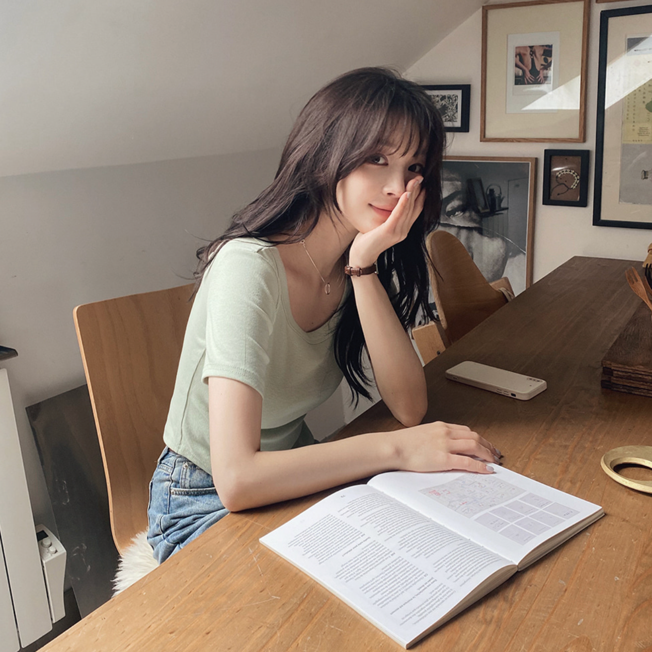 |SLOWAND| Summer Shaping Round T-shirt