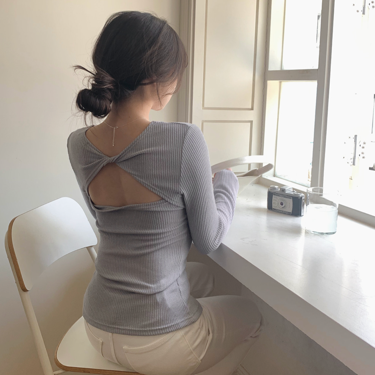 |SLOWAND| # SLOWMADE Back Point Soft Fit Slit T-shirt