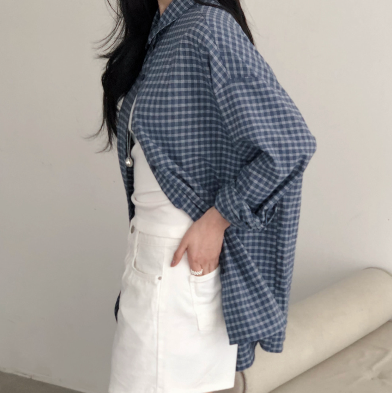 |SLOWAND| # SLOWMADE Pinot Tone & Tone Check Shirt