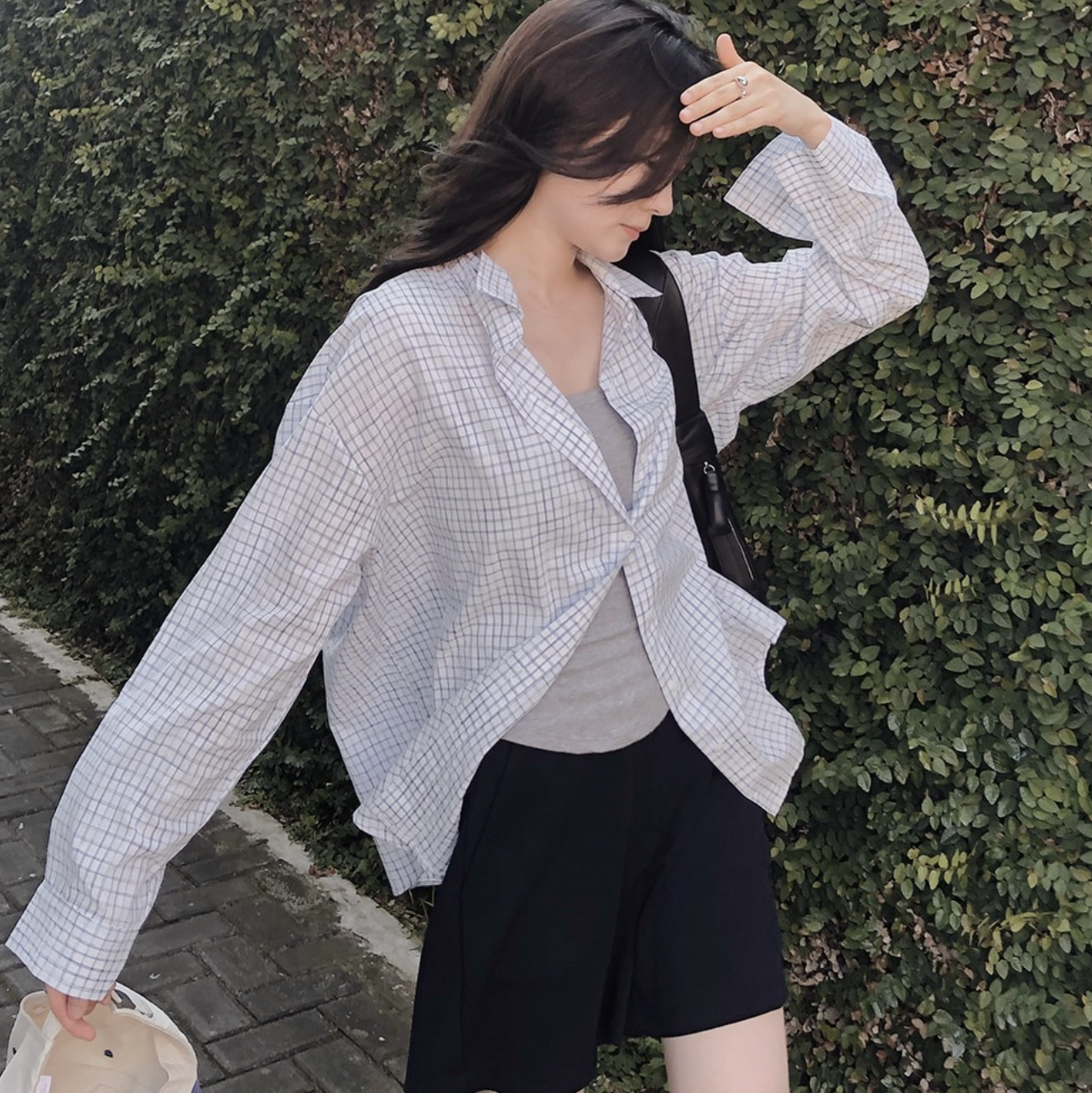 |SLOWAND| # SLOWMADE Sketch Tone-on-Tone Check Shirt