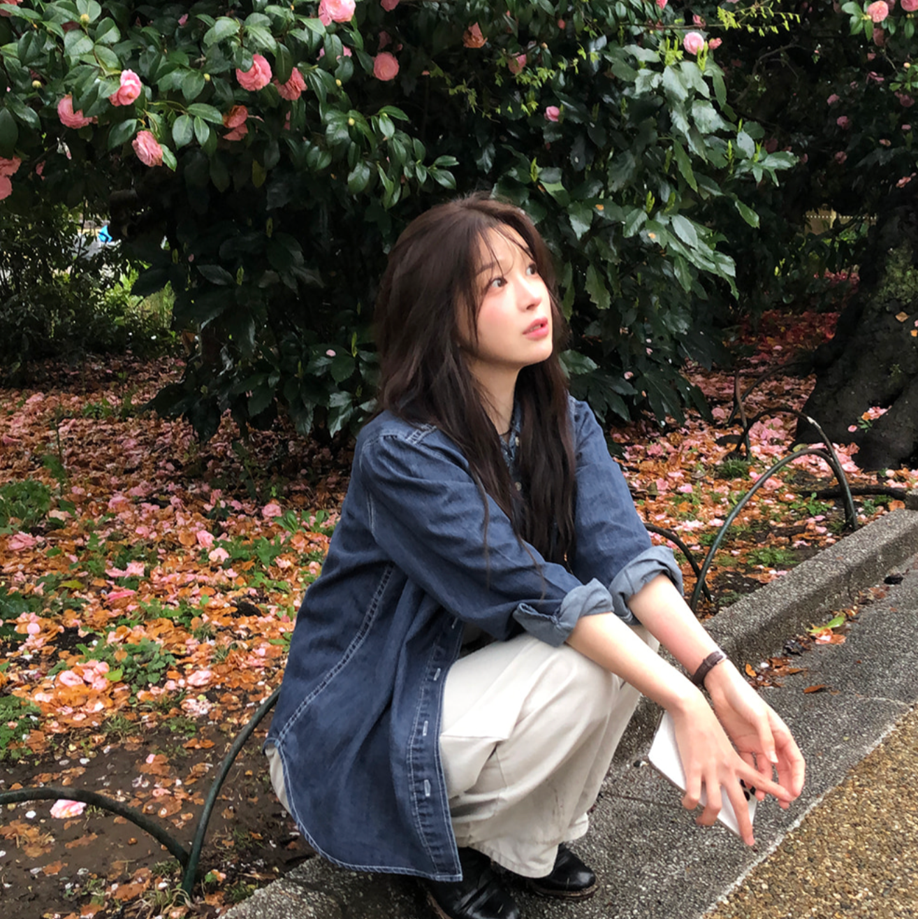 |SLOWAND| Boy Vintage Washing Denim Shirt