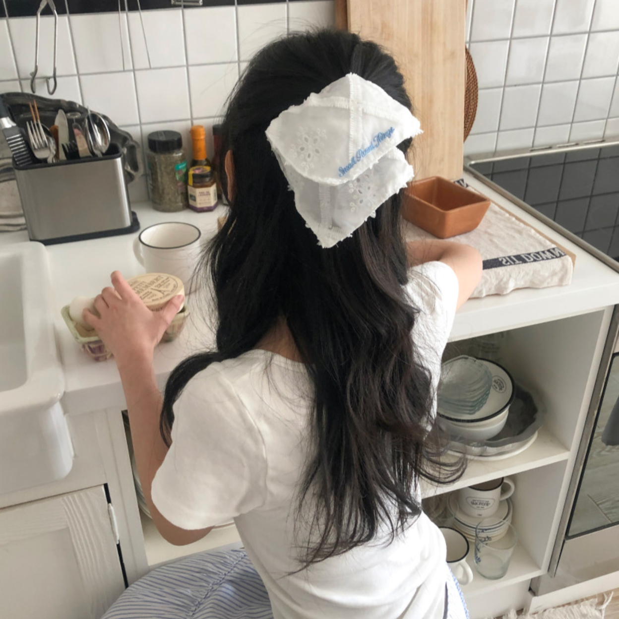 |DUNGEUREON| *made* Square Scrunchies