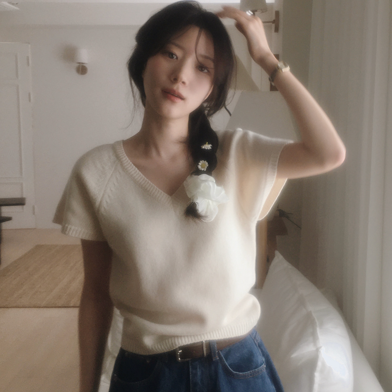 |SLOWAND| # SLOWMADE - 3kg Thin Fit Short Sleeve Knitwear