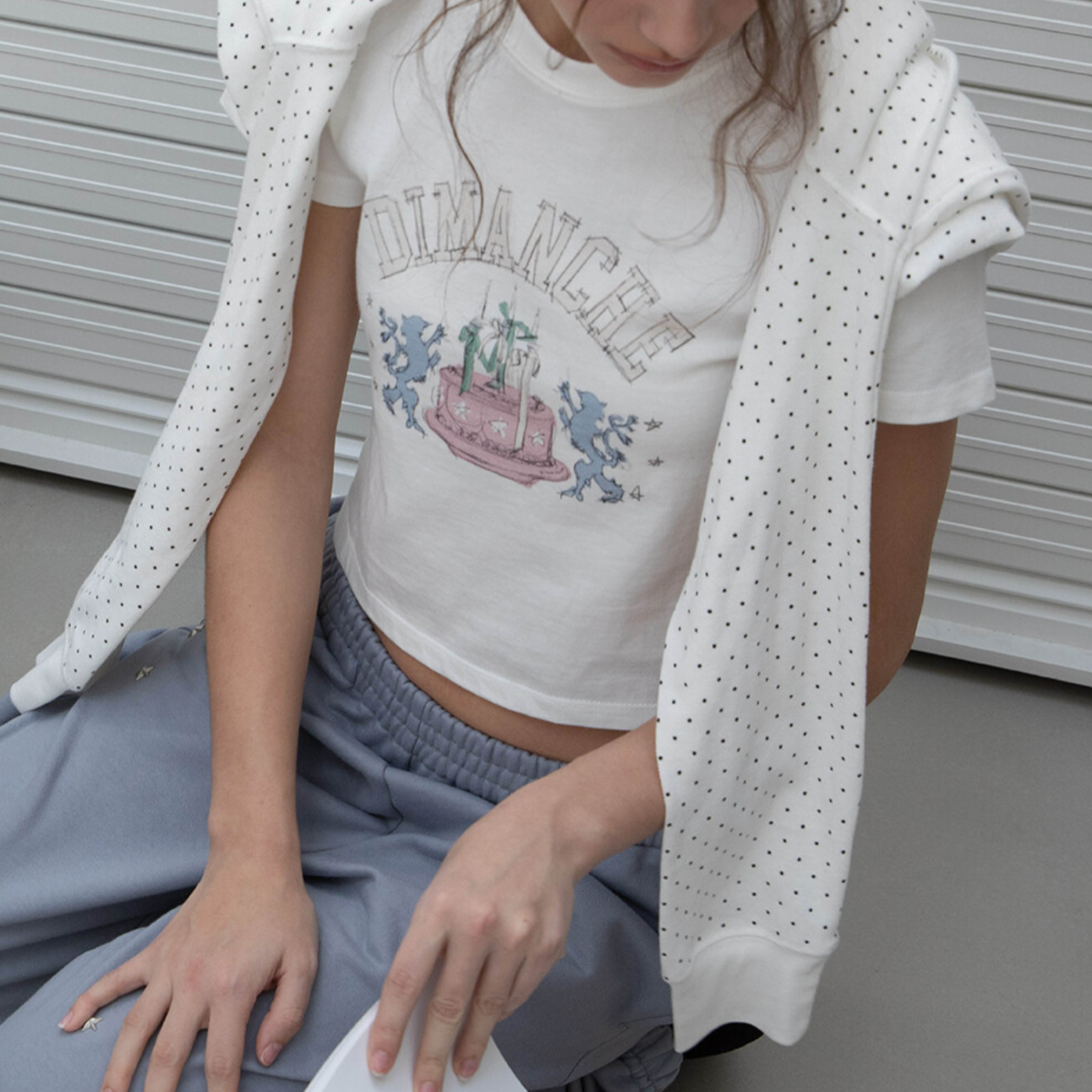 |Dimanche| PREPPY CAKE CROP T-SHIRT