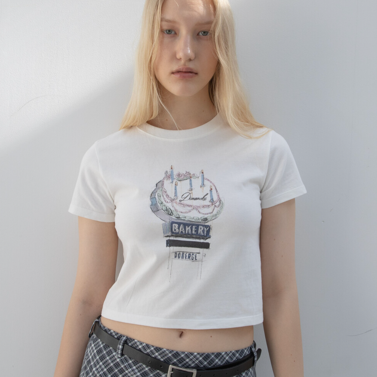 |Dimanche| LA CAKE CROP T-SHIRT