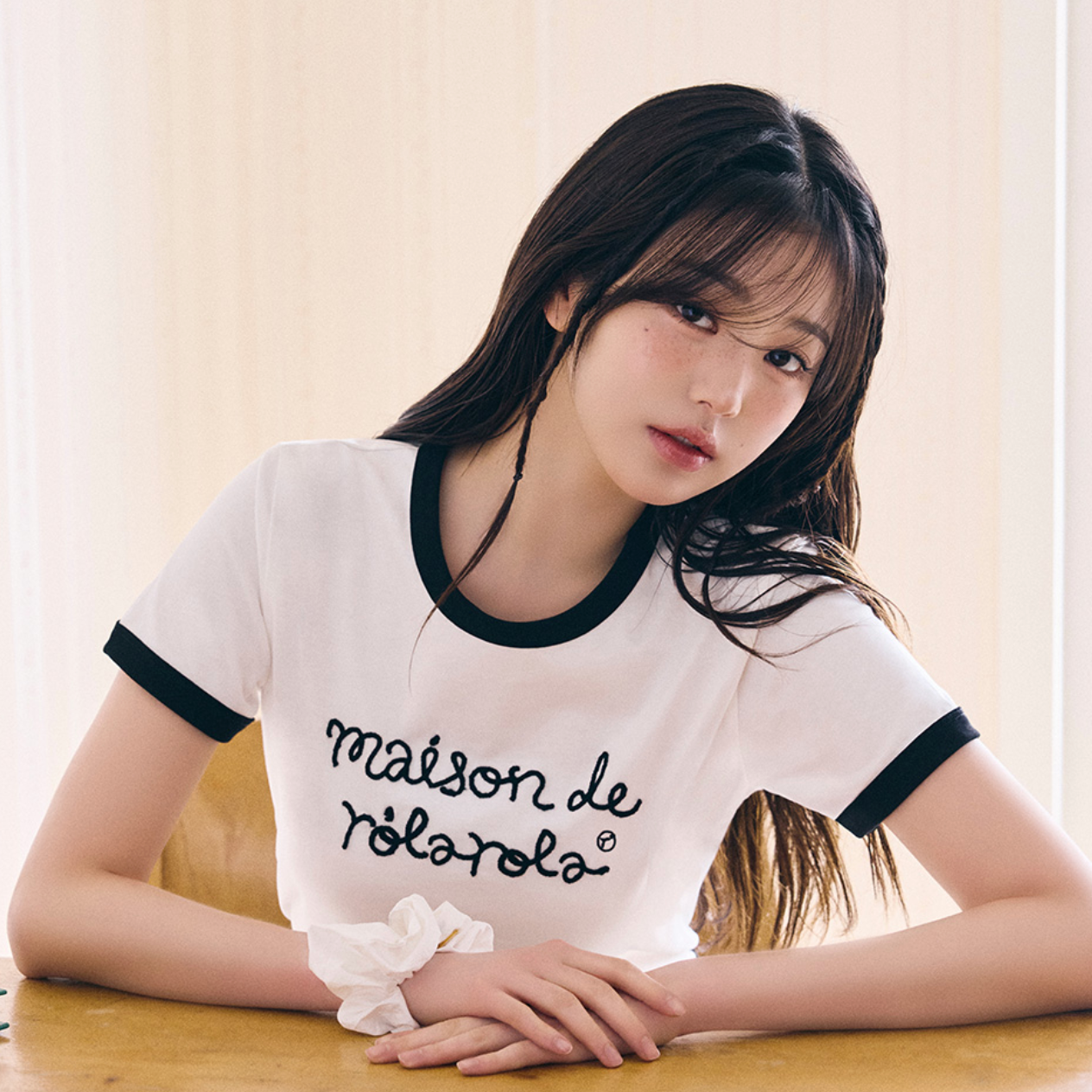 |rola rola| MAISON DE ROLA RINGER T-SHIRT WH+BK