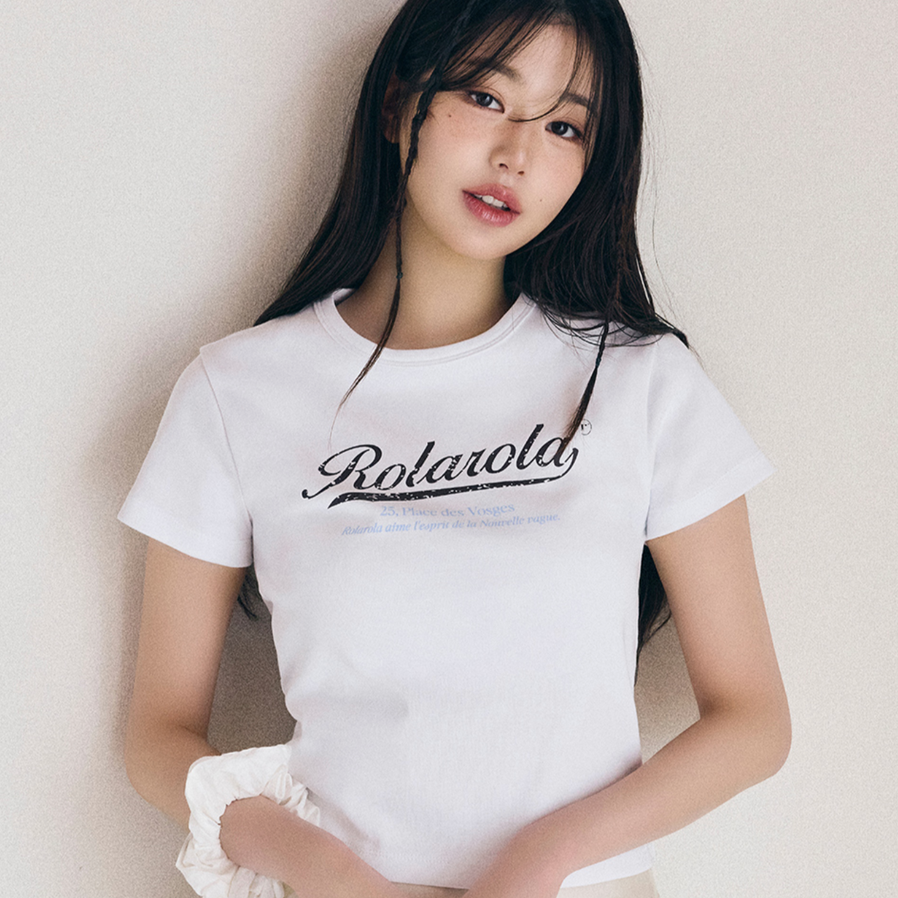 |rola rola| VINTAGE CRACK LOGO T-SHIRT WHITE