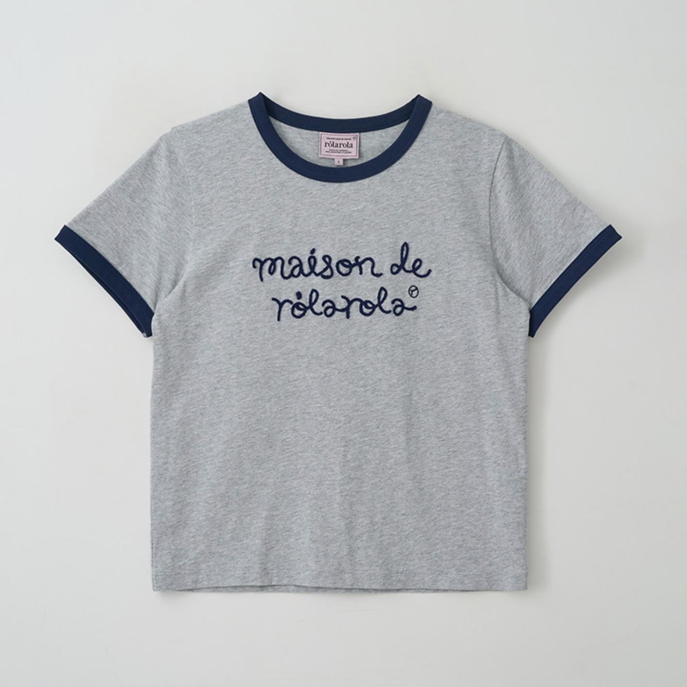 |rola rola| MAISON DE ROLA RINGER T-SHIRT GY+NV
