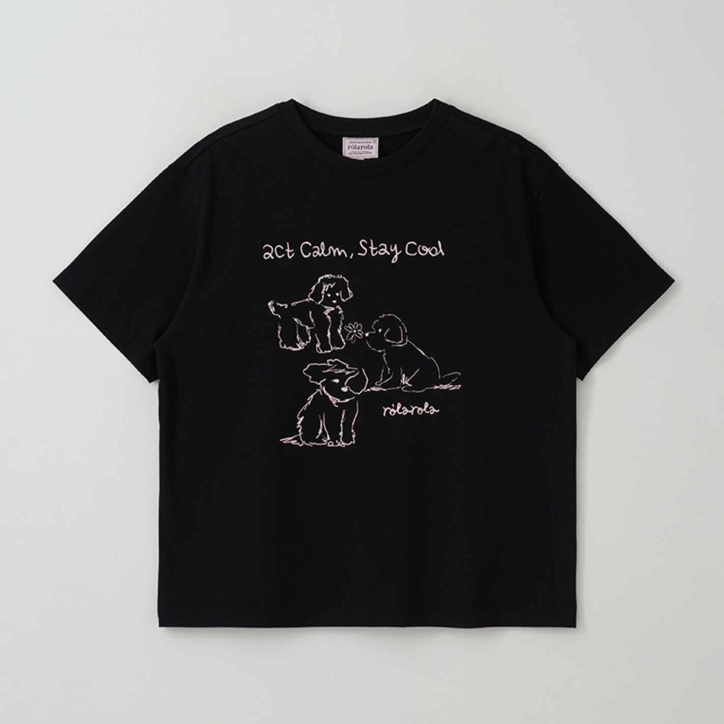 |rola rola| COOL FRIENDS PUPPY T-SHIRT BLACK