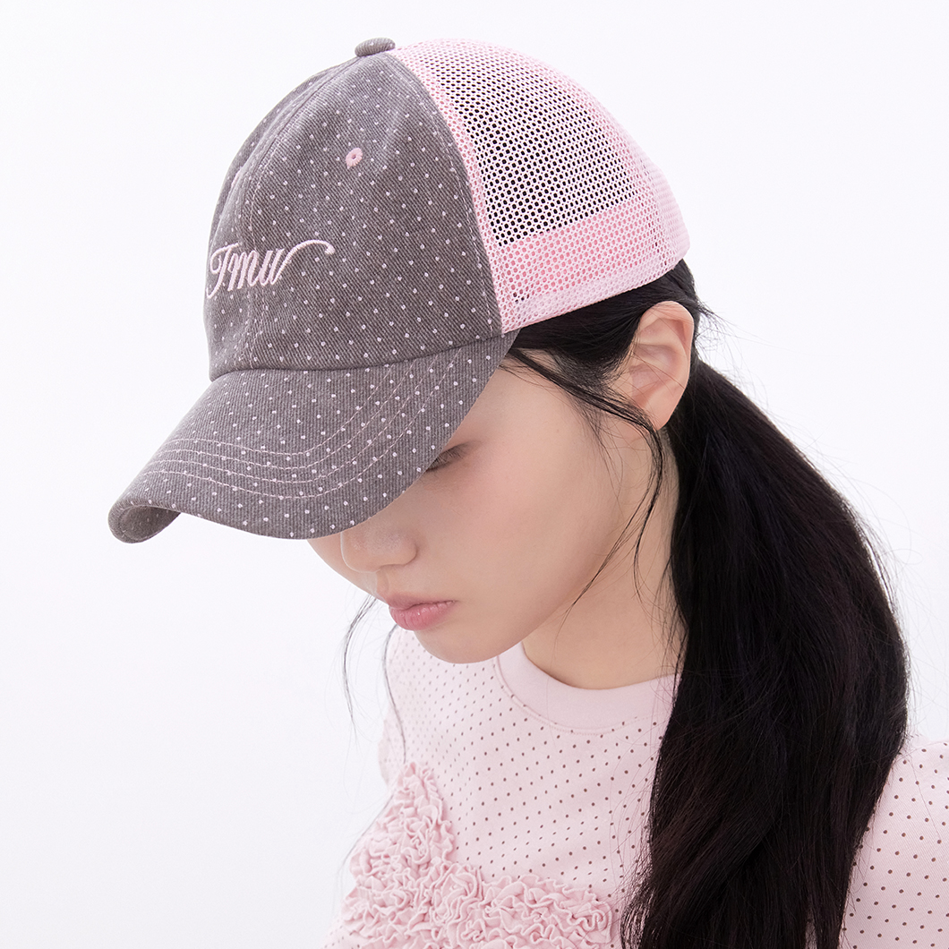 |Inner museum| Cotton Dot Two-tone Trucker Cap (COCOA)