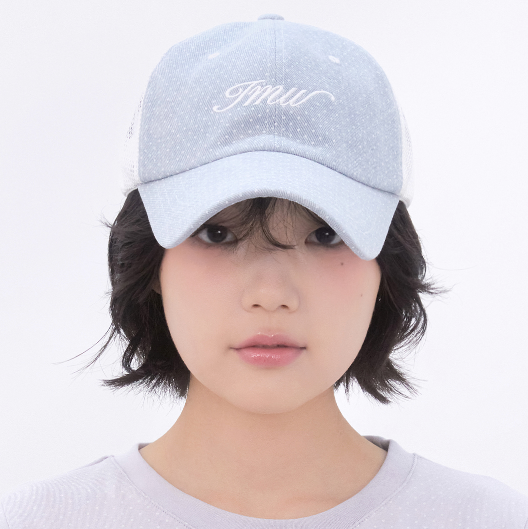 |Inner museum| Cotton Dot Two-tone Trucker Cap (LIGHT BLUE)