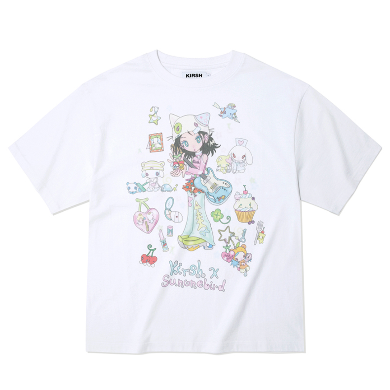 |KIRSH| x Sunonebird Oversize Graphic T-shirt (White)