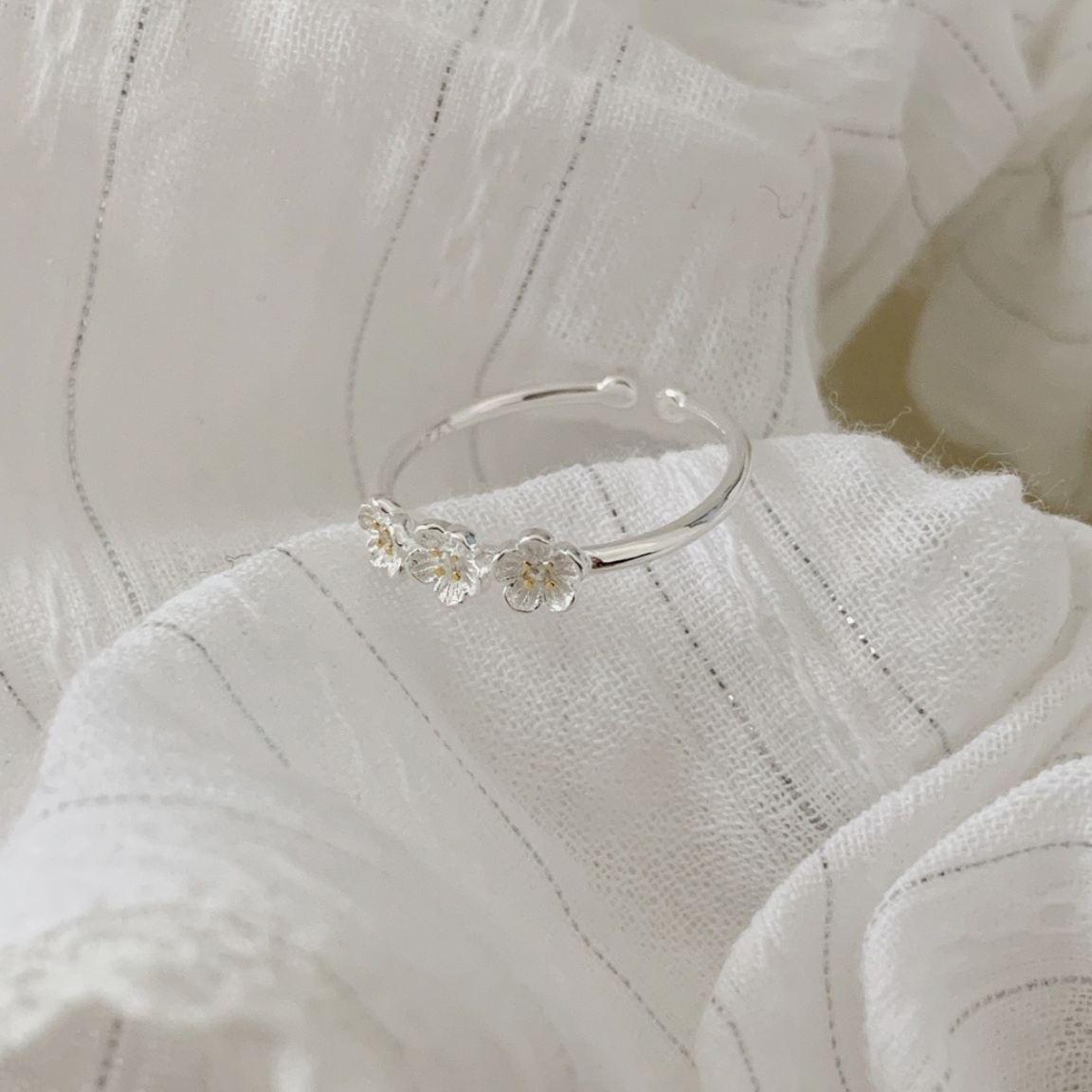 |SOYE PI-NE| Roa Flower Open Ring