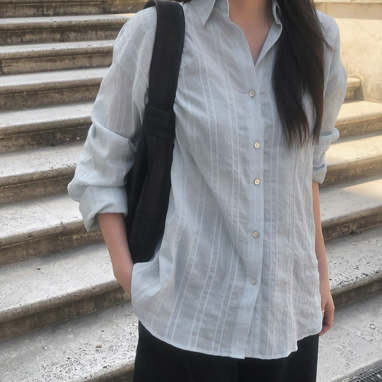 |SLOWAND| Summer Mood Stripe Shirt