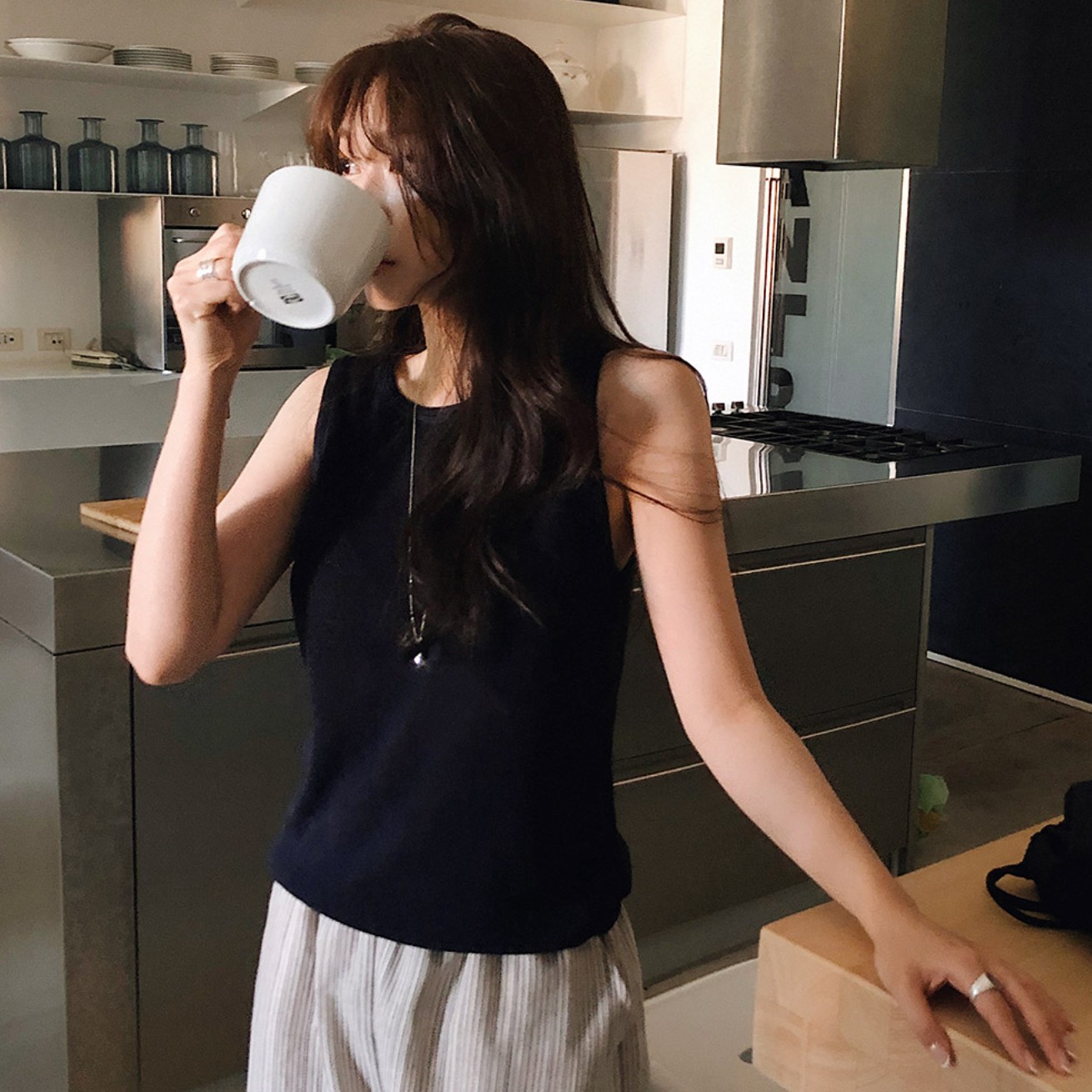 |SLOWAND| ONLY SLOW Summer Sleeveless Knit Top