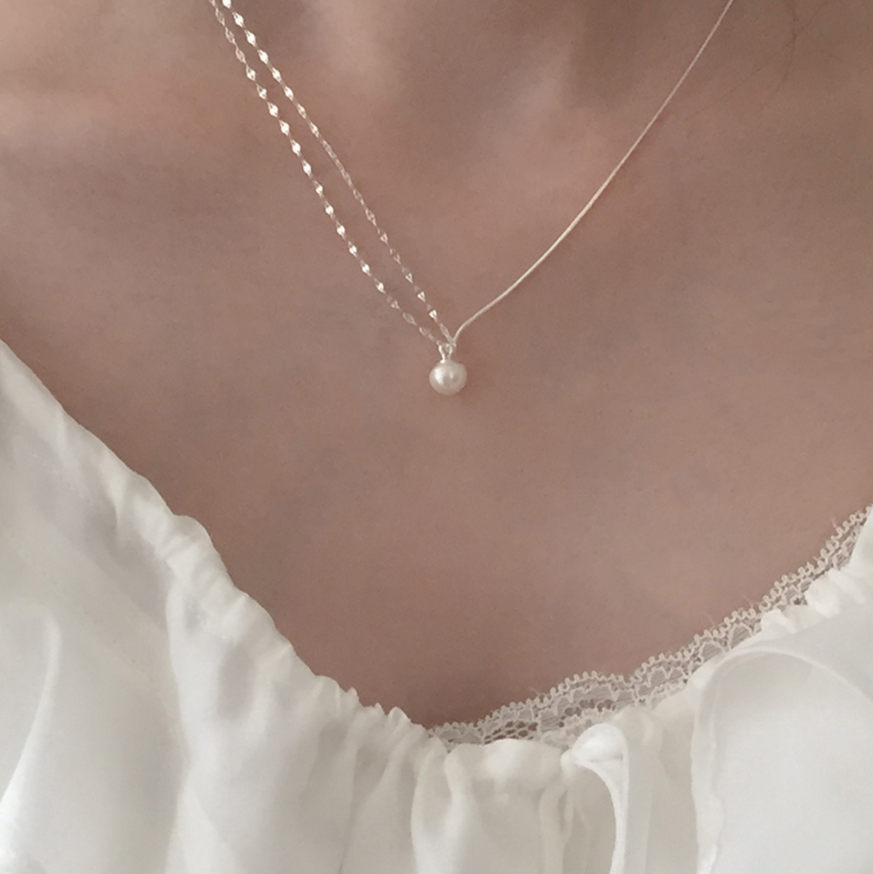 |moat| Brill Pearl Necklace (silver925)