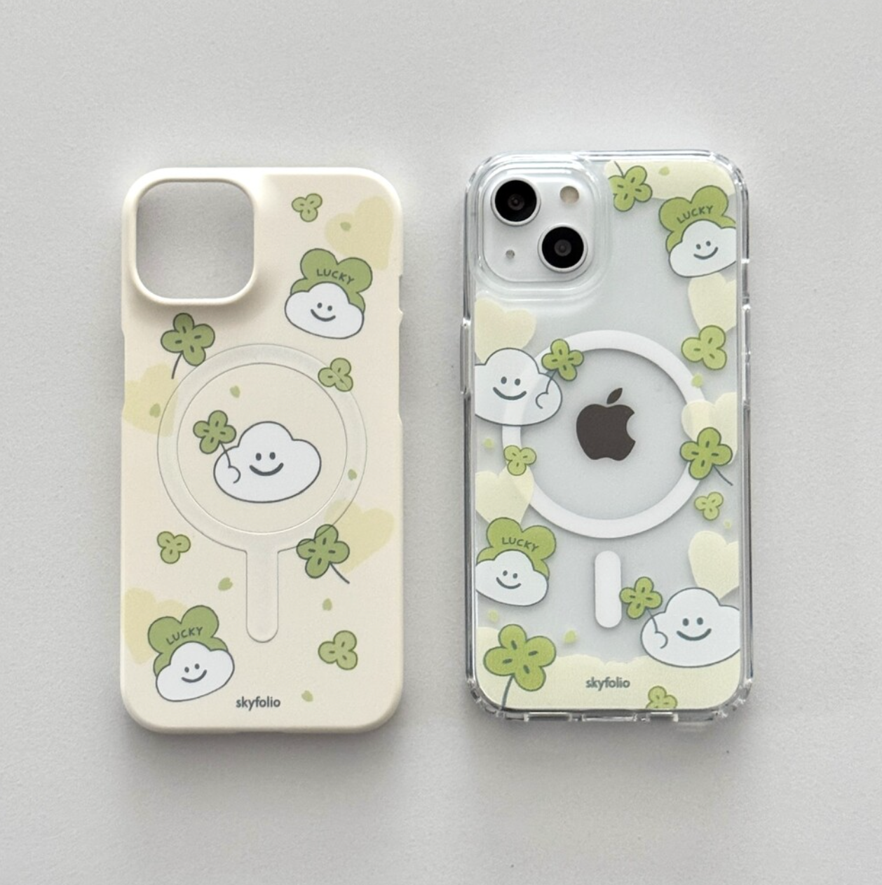 |skyfolio| Clover Cloud MagSafe Jelly Hard Case / Hard Case